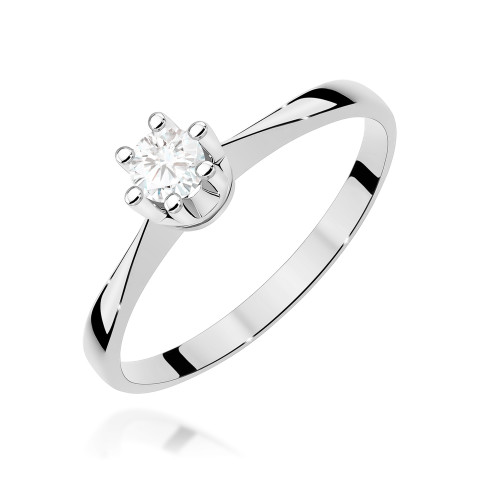 Pierścionek W0036 Diament Laboratoryjny 0,25ct białe złoto