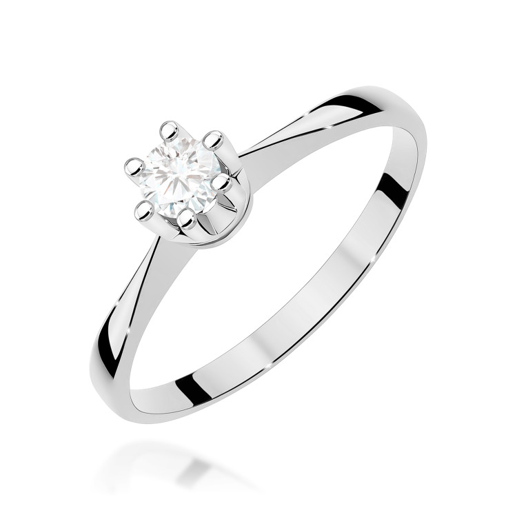 Pierścionek W0036 Diament Laboratoryjny 0,25ct białe złoto