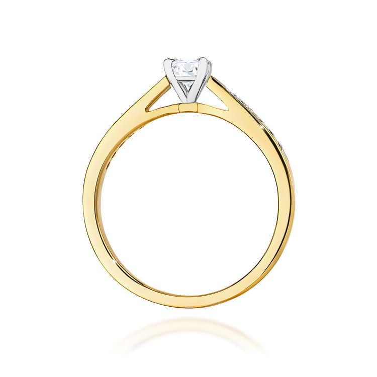 Pierścionek W0052 Diament Laboratoryjny 0,36ct żółte złoto