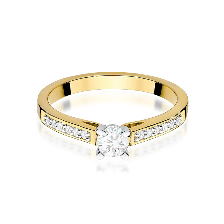 Pierścionek W0052 Diament Laboratoryjny 0,36ct żółte złoto