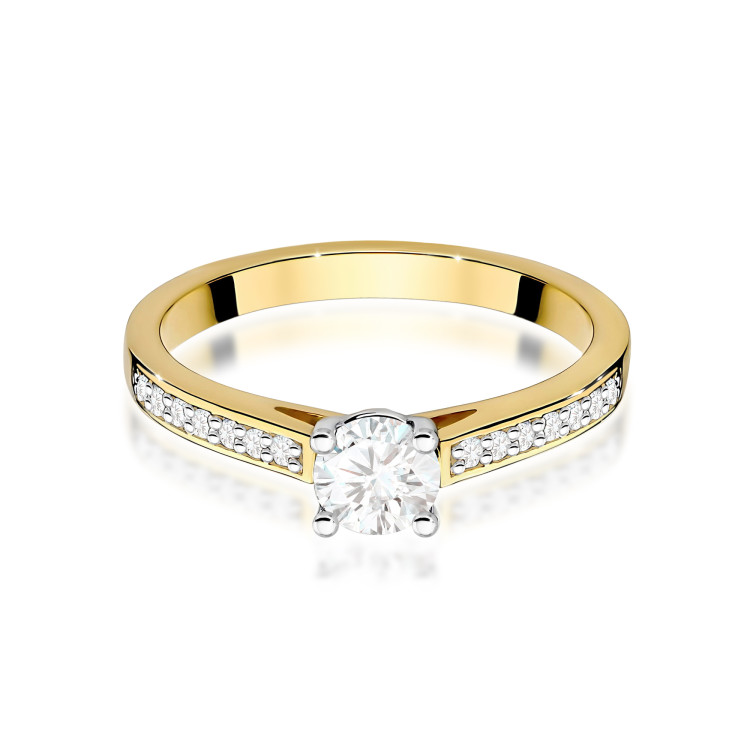 Pierścionek W0052 Diament 0,62ct żółte złoto