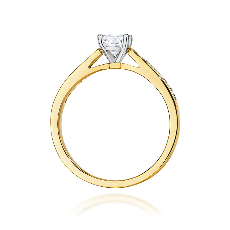 Pierścionek W0052 Diament 0,62ct żółte złoto