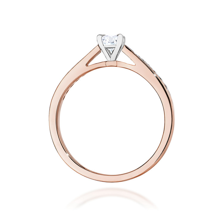 Pierścionek W0052 Diament Laboratoryjny 0,36ct różowe złoto