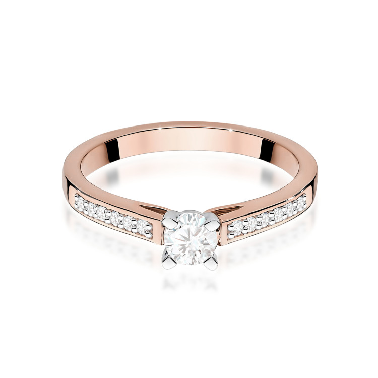 Pierścionek W0052 Diament Laboratoryjny 0,36ct różowe złoto