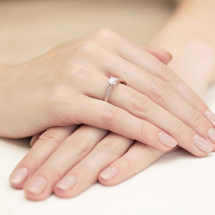 Pierścionek W0052 Diament 0,50ct różowe złoto