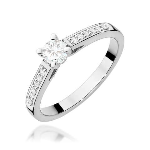 Pierścionek W0052 Diament Laboratoryjny 0,36ct białe złoto