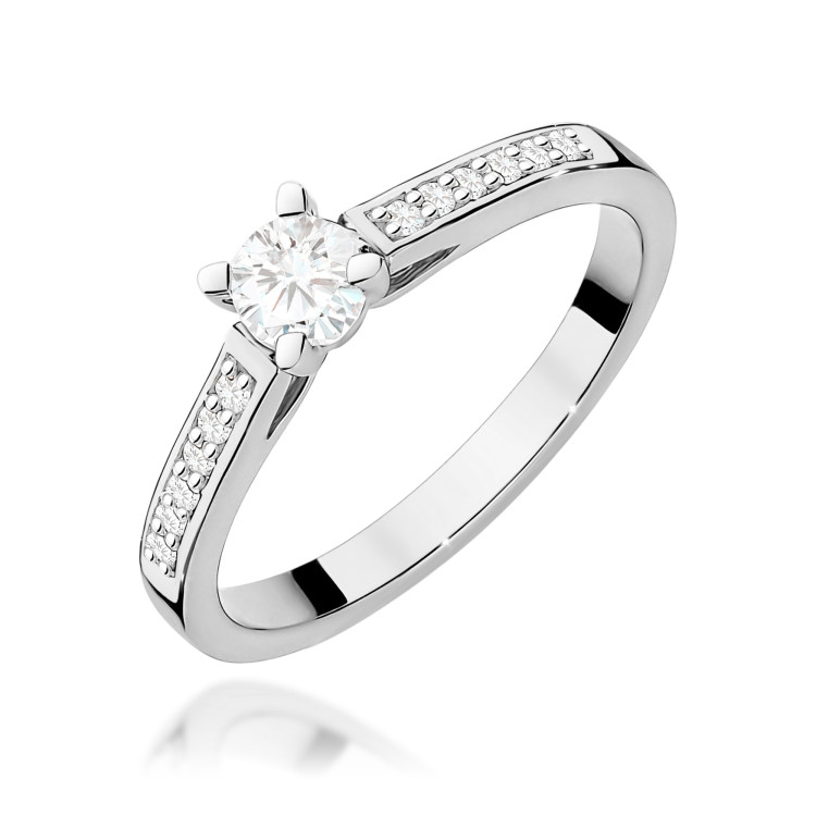 Pierścionek W0052 Diament Laboratoryjny 0,36ct białe złoto