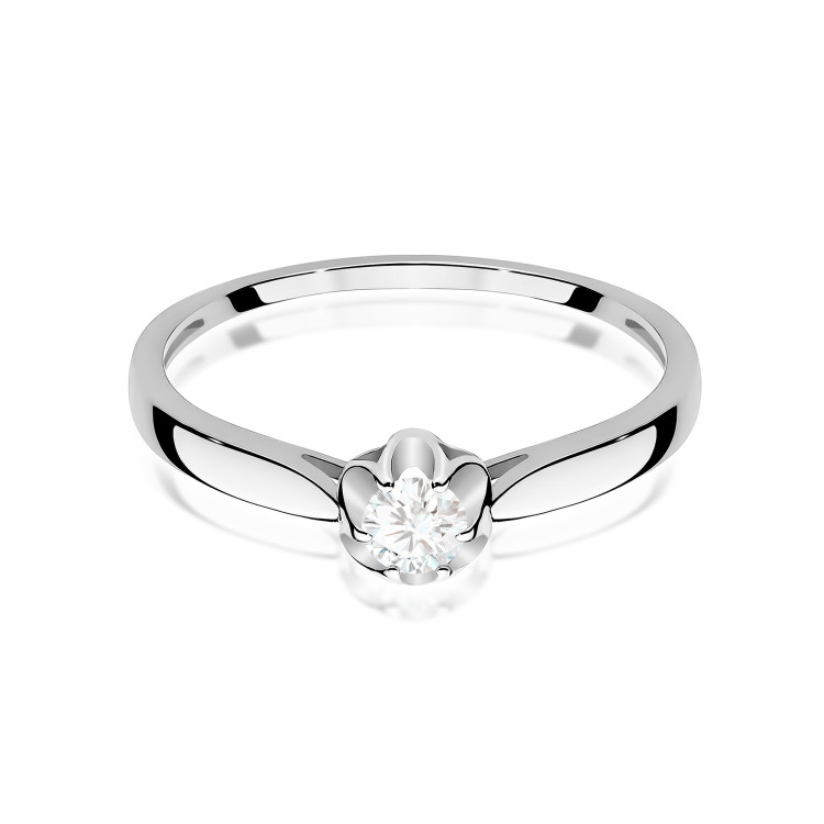 Pierścionek W0062 Diament Laboratoryjny 0,15ct białe złoto