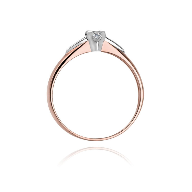 Pierścionek W0088 Diament 0,05ct różowe złoto