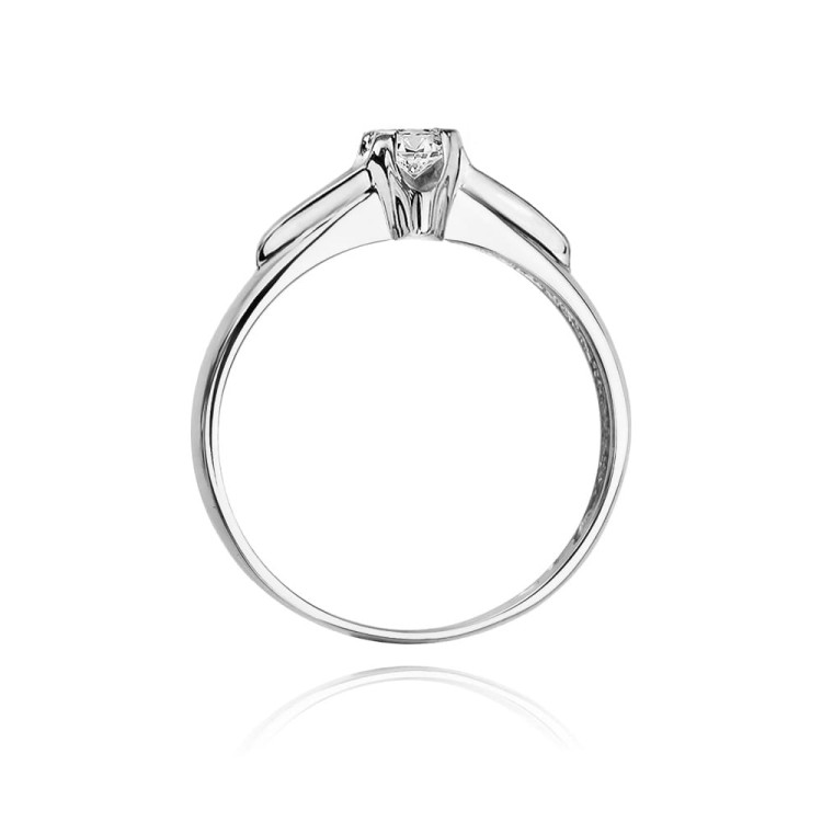 Pierścionek W0088 Diament 0,15ct białe złoto