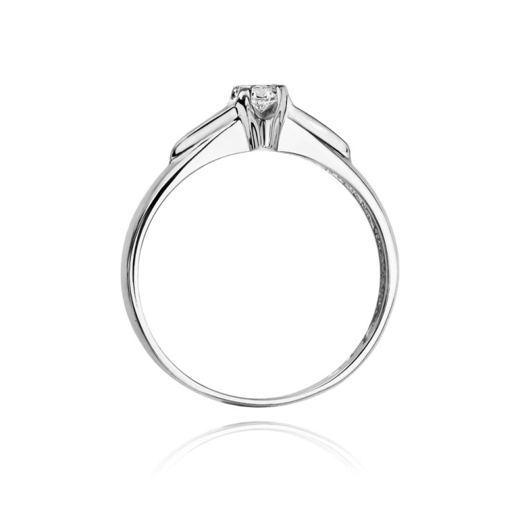 Pierścionek W0088 Diament 0,10ct białe złoto