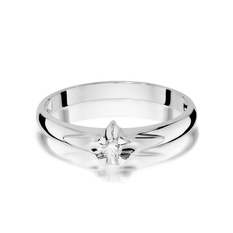 Pierścionek W0088 Diament 0,05ct białe złoto