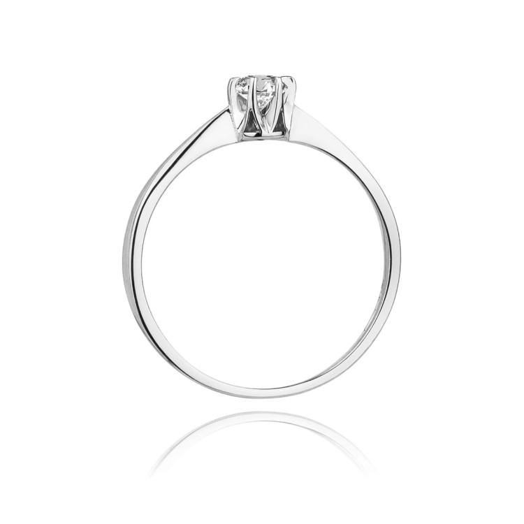 Pierścionek W0111 Diament 0,08ct białe złoto