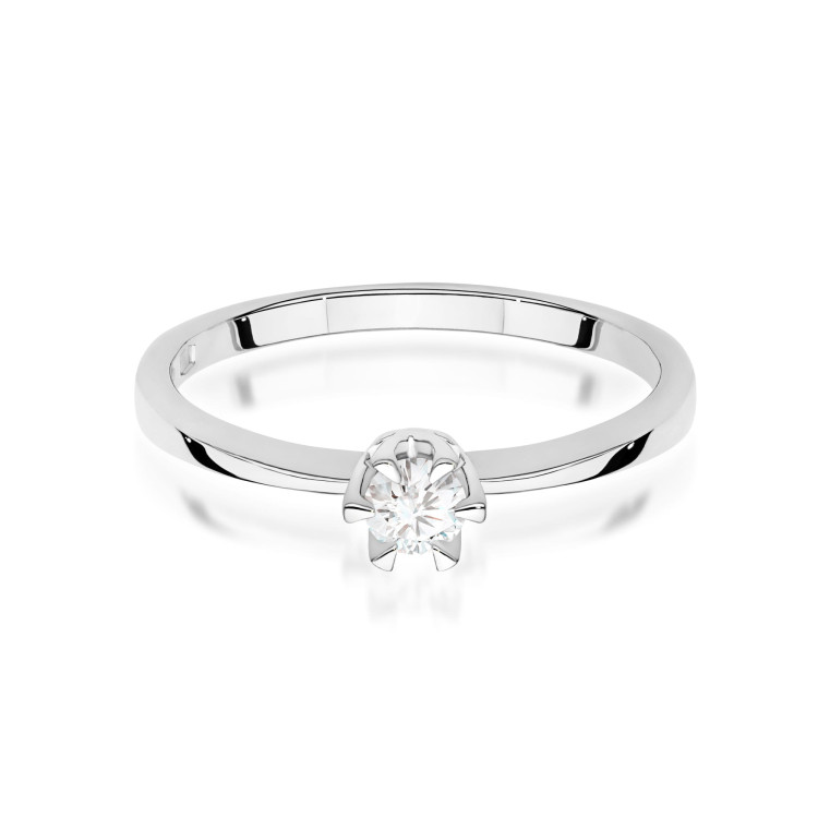 Pierścionek W0111 Diament 0,15ct białe złoto