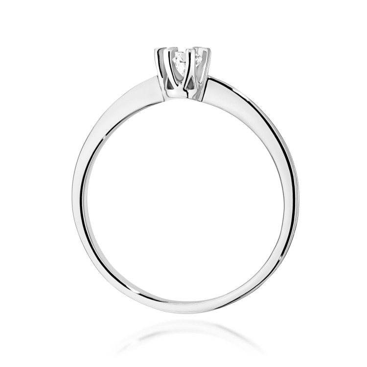 Pierścionek W0111 Diament 0,15ct białe złoto