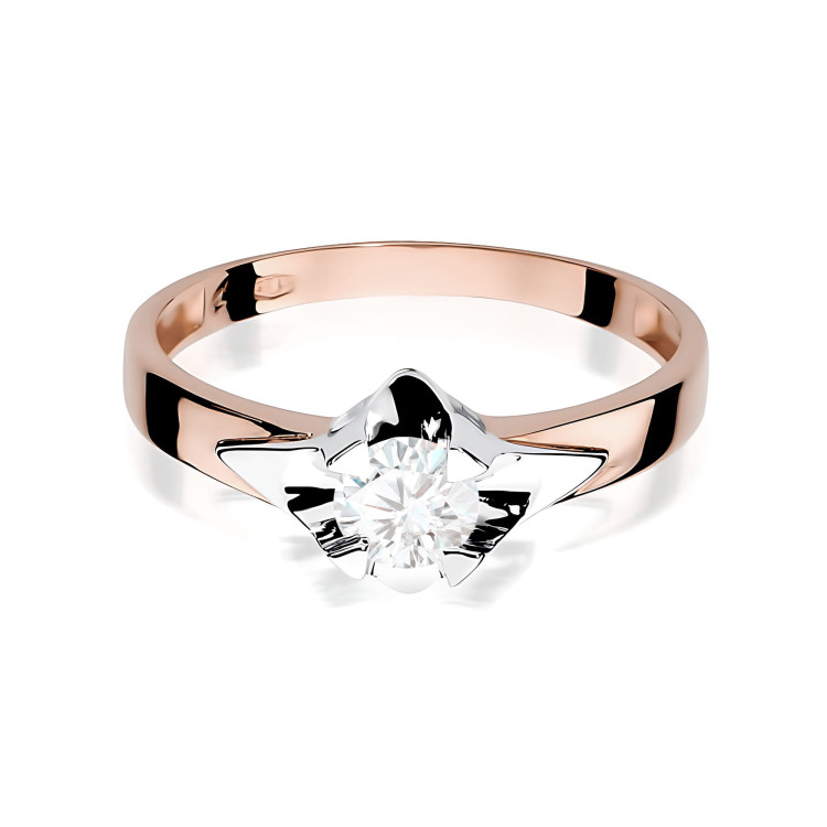 Pierścionek W0155 Diament 0,50ct różowe złoto