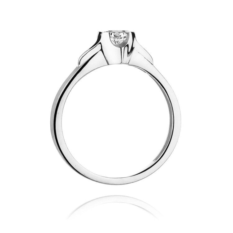 Pierścionek W0155 Diament Laboratoryjny 0,20ct białe złoto