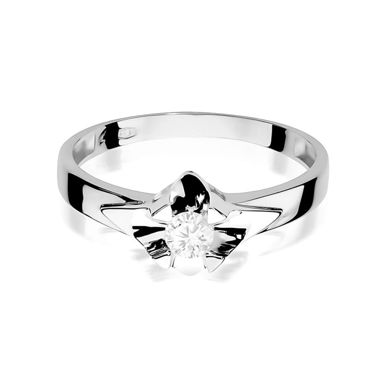 Pierścionek W0155 Diament Laboratoryjny 0,20ct białe złoto