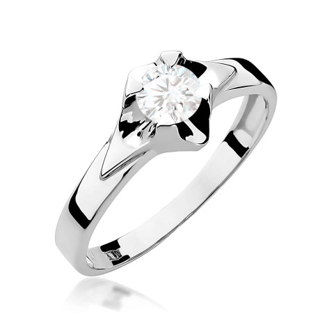 Pierścionek W0155 Diament 0,50ct białe złoto