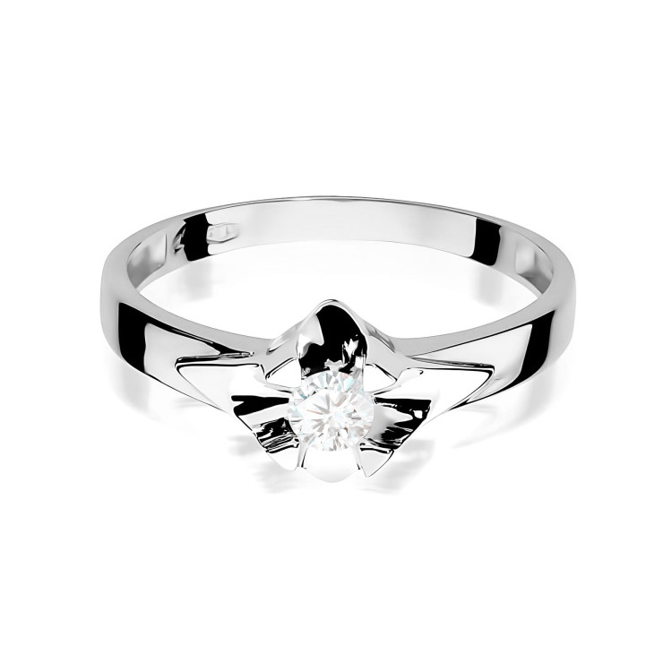 Pierścionek W0155 Diament 0,20ct białe złoto