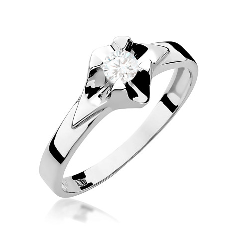 Pierścionek W0155 Diament 0,20ct białe złoto