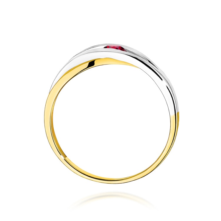 Pierścionek W0156 Rubin 0,15ct żółte złoto