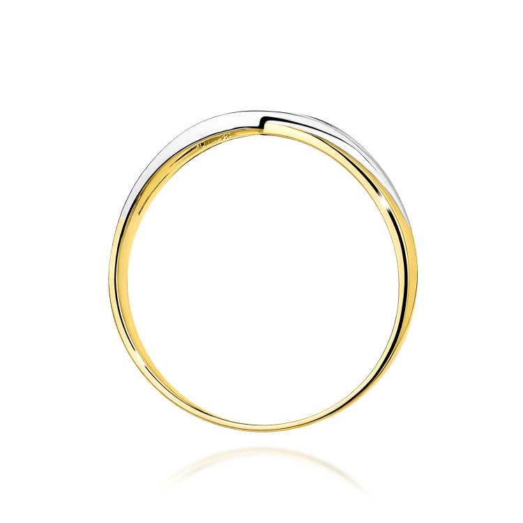 Pierścionek W0156 Diament 0,04ct żółte złoto