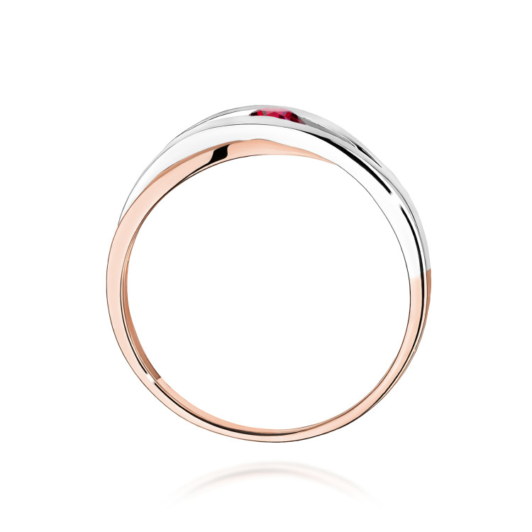 Pierścionek W0156 Rubin 0,15ct różowe złoto