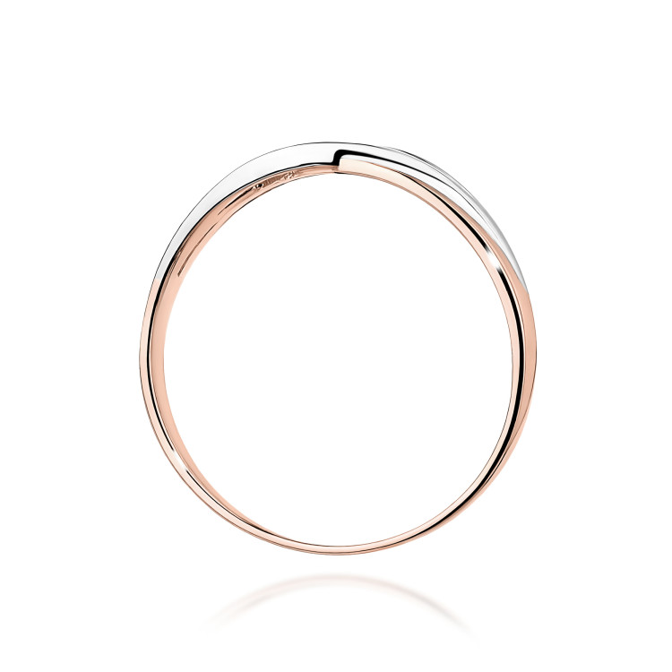 Pierścionek W0156 Diament 0,04ct różowe złoto
