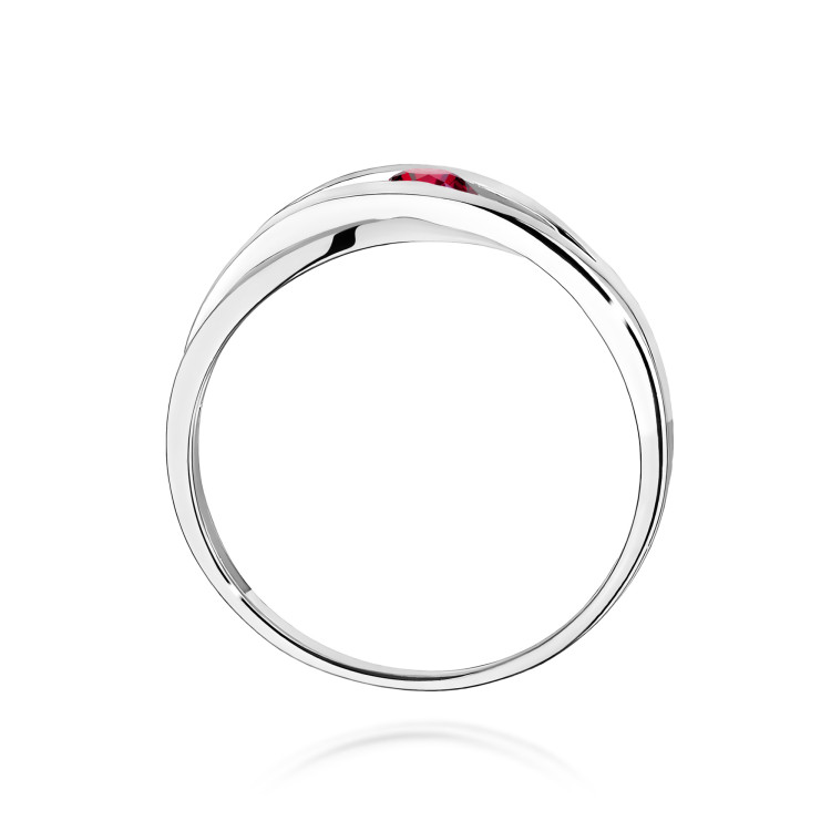 Pierścionek W0156 Rubin 0,15ct białe złoto