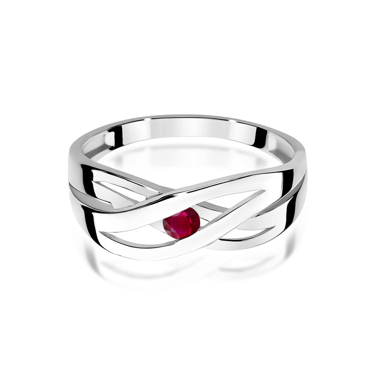 Pierścionek W0156 Rubin 0,15ct białe złoto