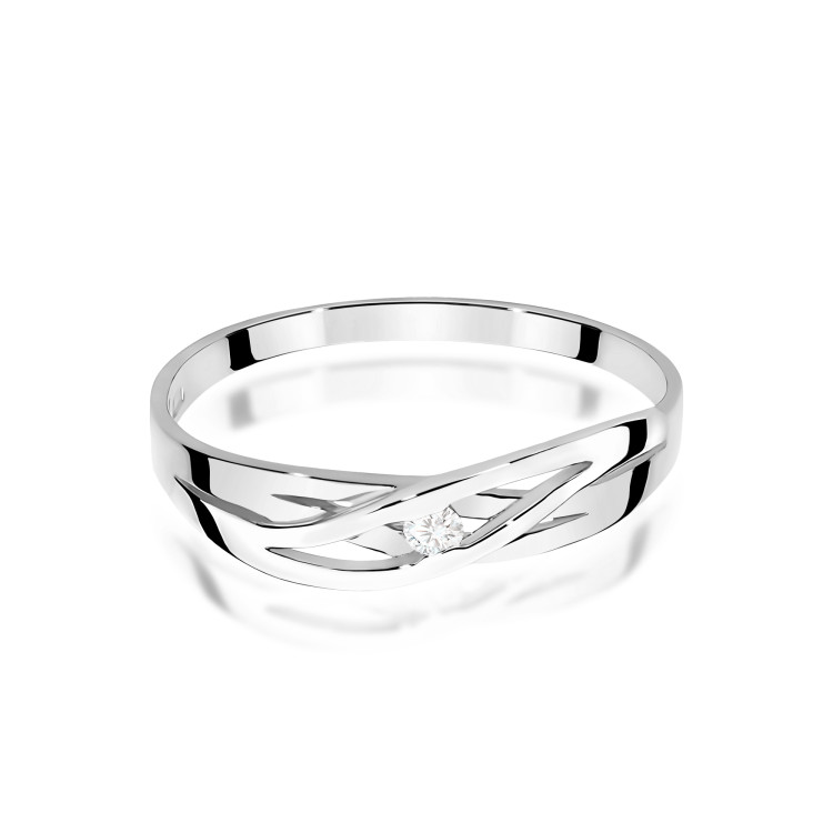 Pierścionek W0156 Diament 0,04ct białe złoto