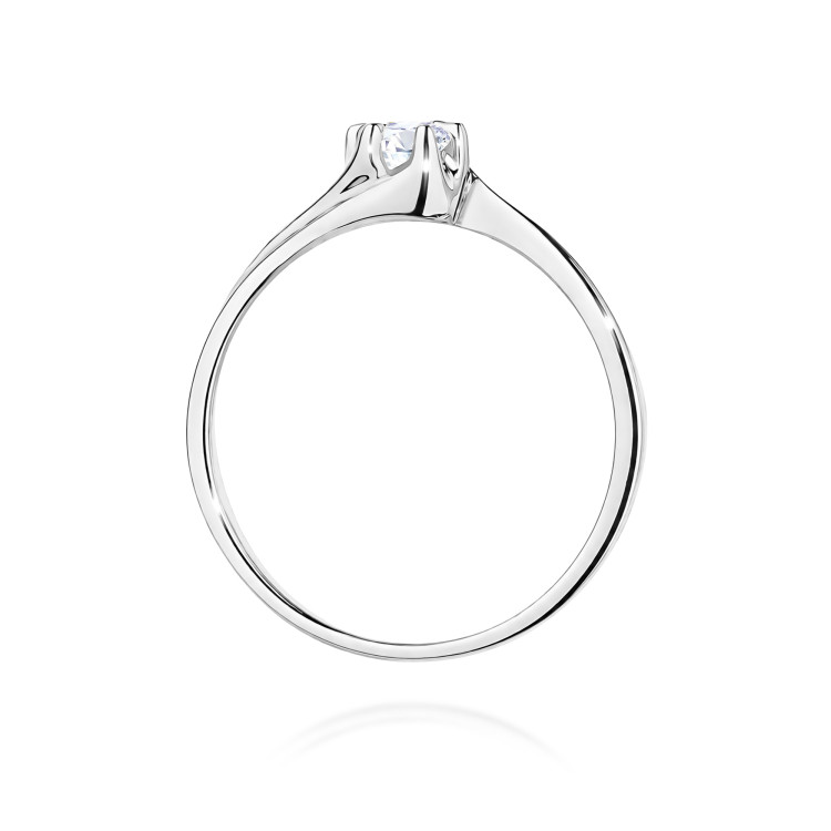 Pierścionek z białego złota z diamentem laboratoryjnym - próba 585 0,10CT w0163.B3.LDW.01