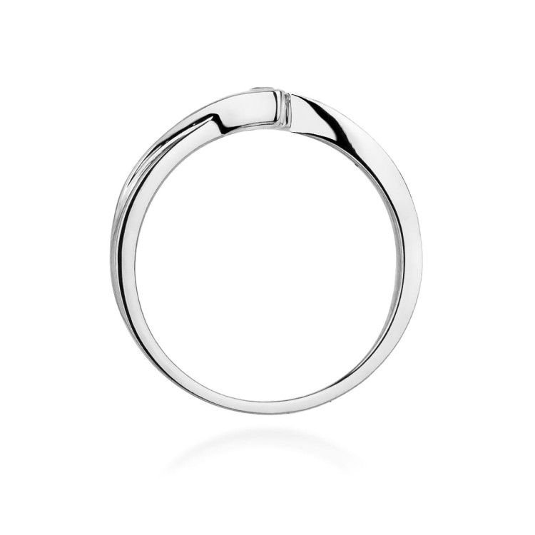 Pierścionek z białego złota z diamentem laboratoryjnym - próba 585 0,10CT w0180.B3.LDW.01