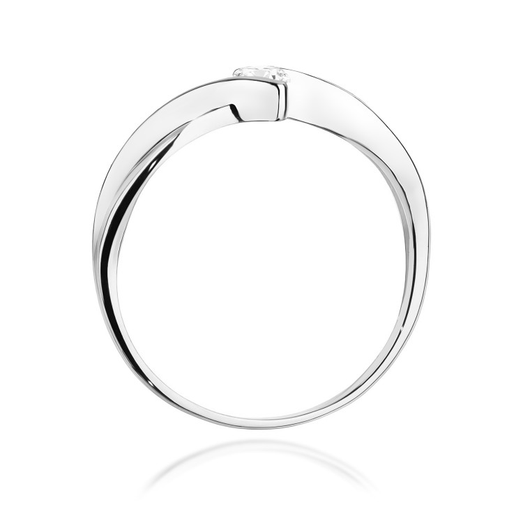 Pierścionek W0191B Diament 0,08ct białe złoto