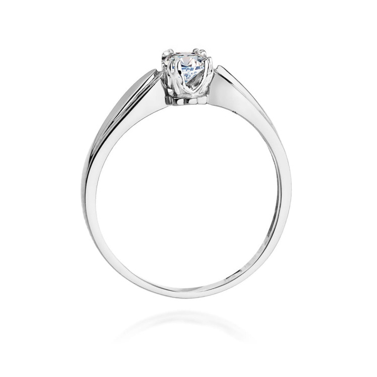 Pierścionek W0197 Diament Laboratoryjny 0,25ct białe złoto