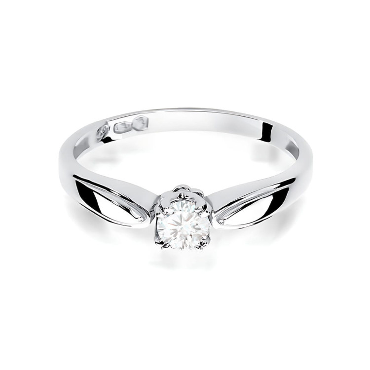 Pierścionek W0197 Diament Laboratoryjny 0,25ct białe złoto