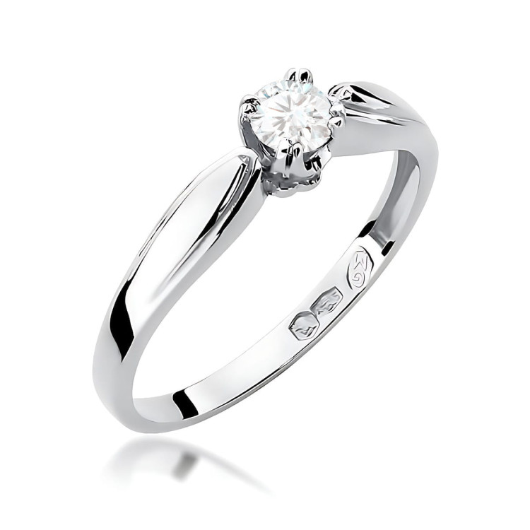 Pierścionek W0197 Diament Laboratoryjny 0,25ct białe złoto