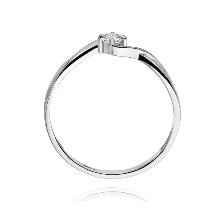Pierścionek W0208 Diament 0,08ct białe złoto