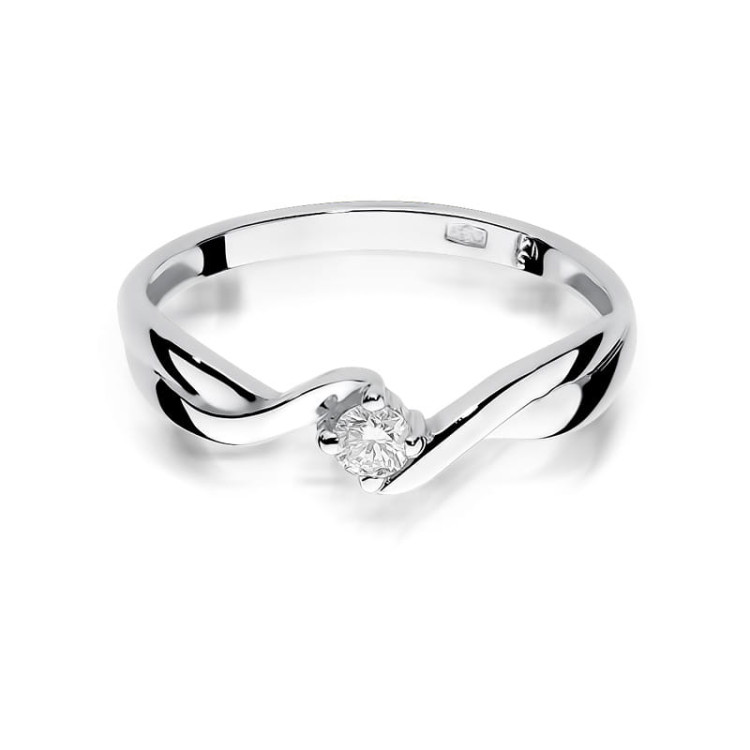 Pierścionek W0208 Diament 0,08ct białe złoto