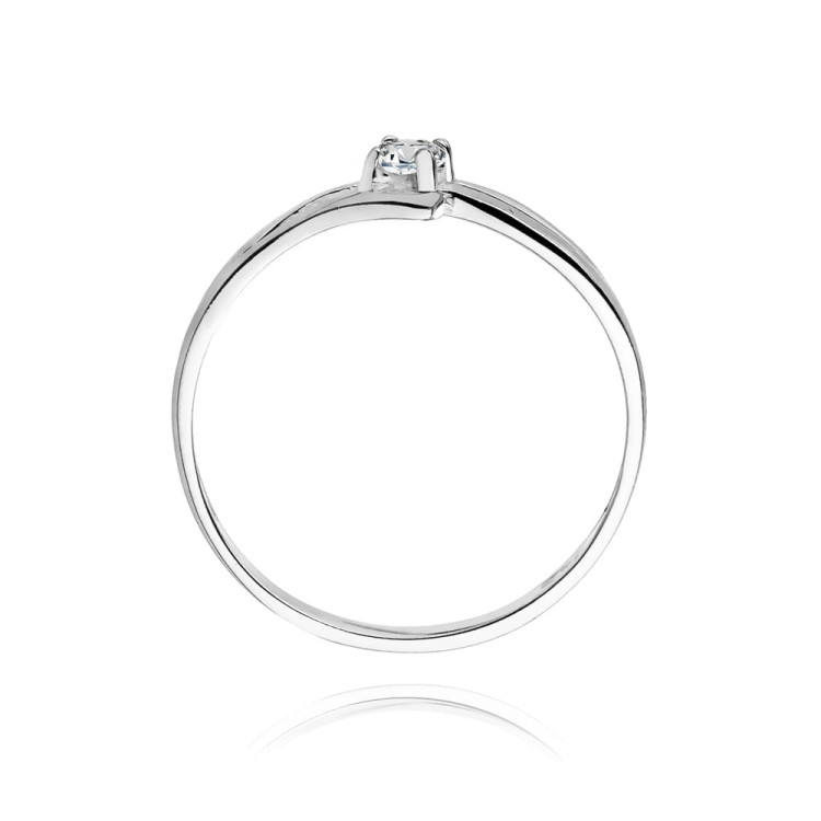 Pierścionek W0210 Diament 0,08ct białe złoto