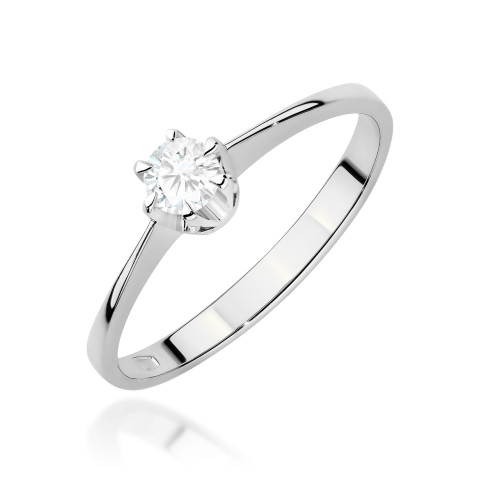 Pierścionek W0220 Diament 0,20ct białe złoto