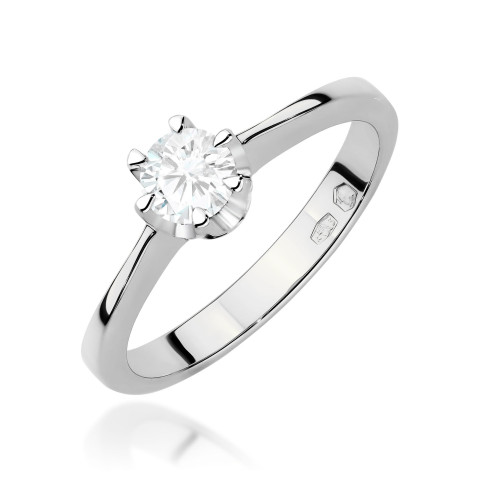 Pierścionek W0220B Diament Laboratoryjny 0,25ct białe złoto