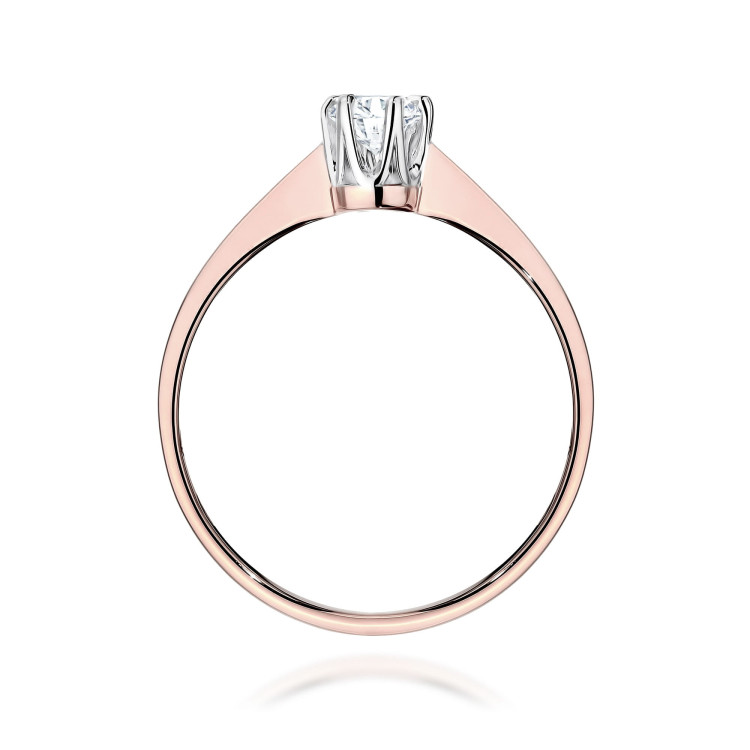 Pierścionek W0220 Diament 0,20ct różowe złoto