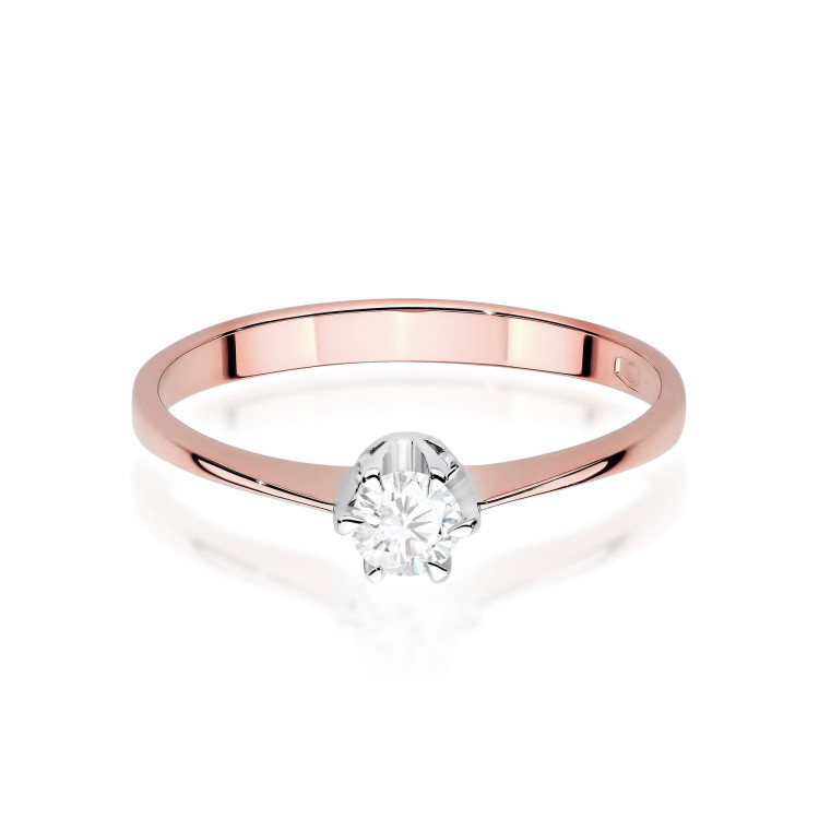 Pierścionek W0220 Diament 0,20ct różowe złoto