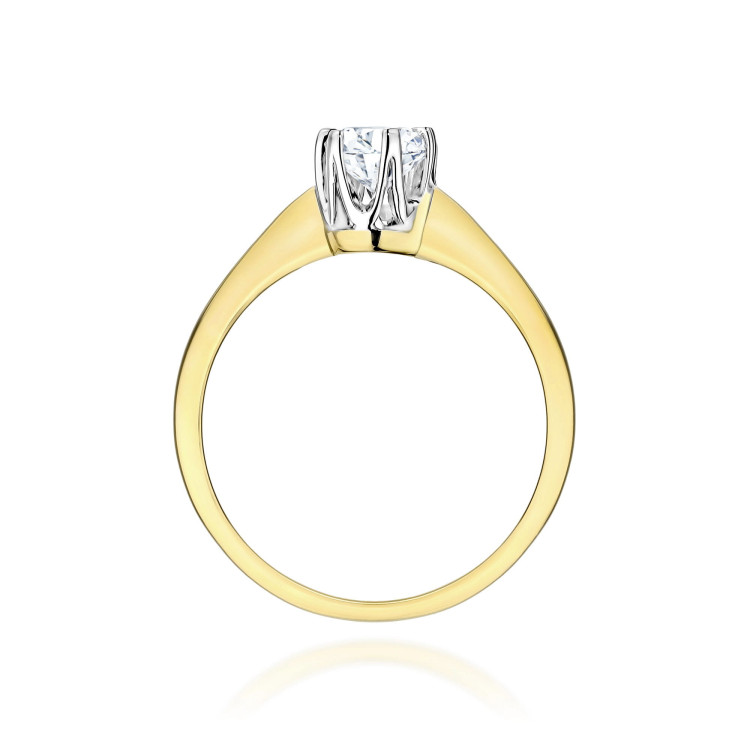 Pierścionek W0220B Diament Laboratoryjny 0,25ct żółte złoto