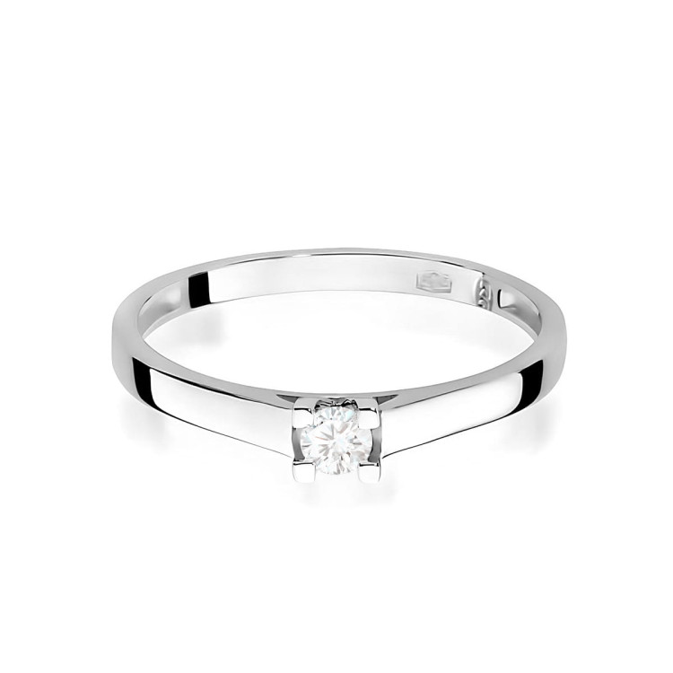 Pierścionek W0221 Diament 0,08ct białe złoto