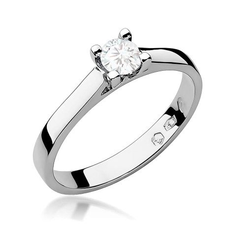Pierścionek W0221B Diament 0,25ct białe złoto