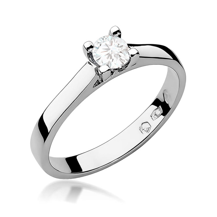Pierścionek W0221B Diament 0,25ct białe złoto