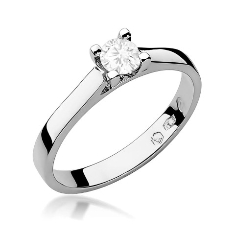 Pierścionek W0221B Diament Laboratoryjny 0,30ct białe złoto